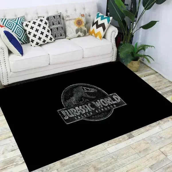 Jurassic park dinossauro dos desenhos animados tapetes antiderrapante área para sala de estar quarto pé almofada decoração, criança jogo tapete