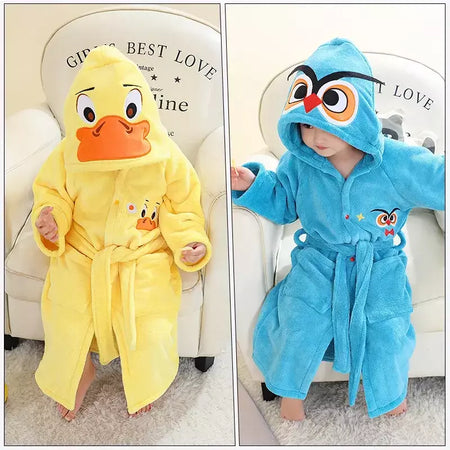 Roupão de Banho Criança, Robe Banho Infantil Absorvente Macio, Roupa Banho Bebé, Toalha com Capuz Infantil, Artigos Banheiro, Roupão Praia Piscina Menino Menina, Pijama Lar