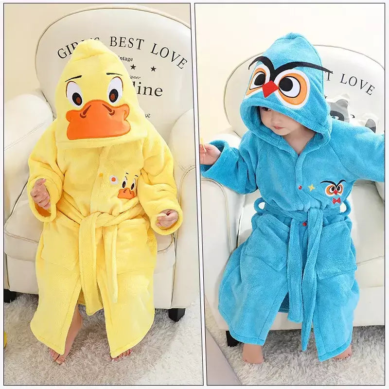 Roupão de Banho Criança, Robe Banho Infantil Absorvente Macio, Roupa Banho Bebé, Toalha com Capuz Infantil, Artigos Banheiro, Roupão Praia Piscina Menino Menina, Pijama Lar