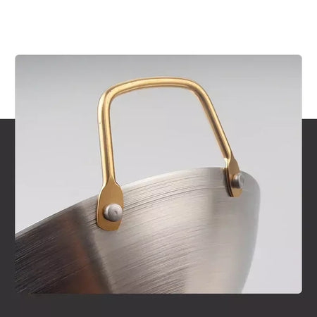 Panela Seca De Aço Inoxidável Espessada, Panela Antiaderente Doméstica, Fornalha De Álcool De Orelha Dourada, Hotpot Pequeno