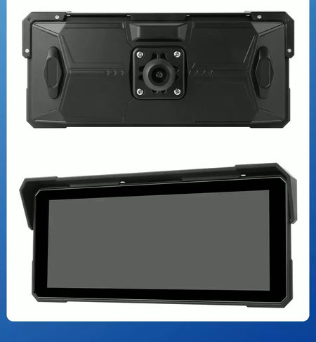 Jmcq portátil 8.1 polegada ip67 à prova dip67 água motocicleta 4k dvr navegação gps sem fio carplay android auto moto gravador monitor