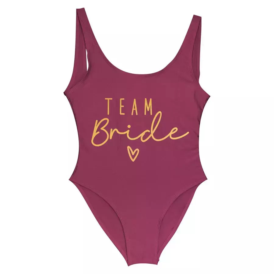 Fato de banho feminino com estampa dourada, squad, festa de solteira, moda praia verão, 1 pc, S a 3XL
