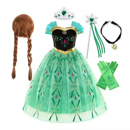 Elsa anna vestidos de princesa meninas malha lantejoulas vestido crianças cosplay neve rainha trajes halloween carnaval festa aniversário vestidos