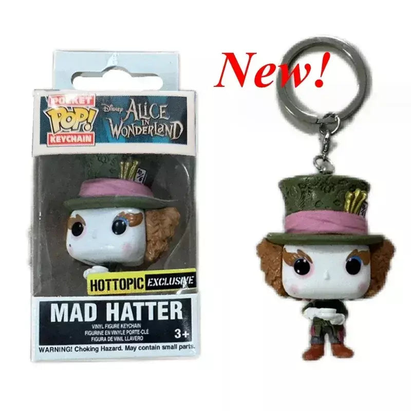Novos chaveiros funko disney demona princesa bella ariel alice anna elsa bell jack sally ponto figura de ação brinquedos ornamentos