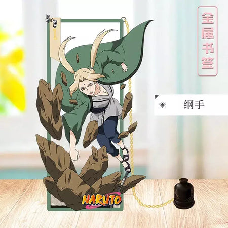 Naruto anime japonês periféricos metal artesanato marcador ornamentos de mesa colecionáveis presente de aniversário criativo para namorado menino brinquedo