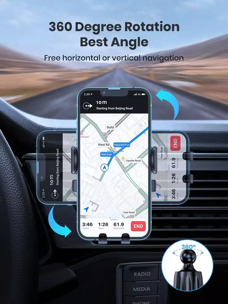 Suporte do telefone móvel do carro saída de ventilação de ar clipe gancho sensor gravidade suporte do carro triângulo gravidade fosco gps suporte para todos os celulares