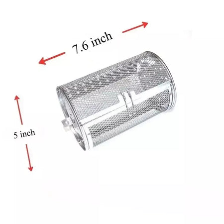 Gaiola para grelhar de cozinha, forno rotativo, cesta de manutenção fresca para assar, churrasco, acampamento ao ar livre, rack de churrasco reutilizável