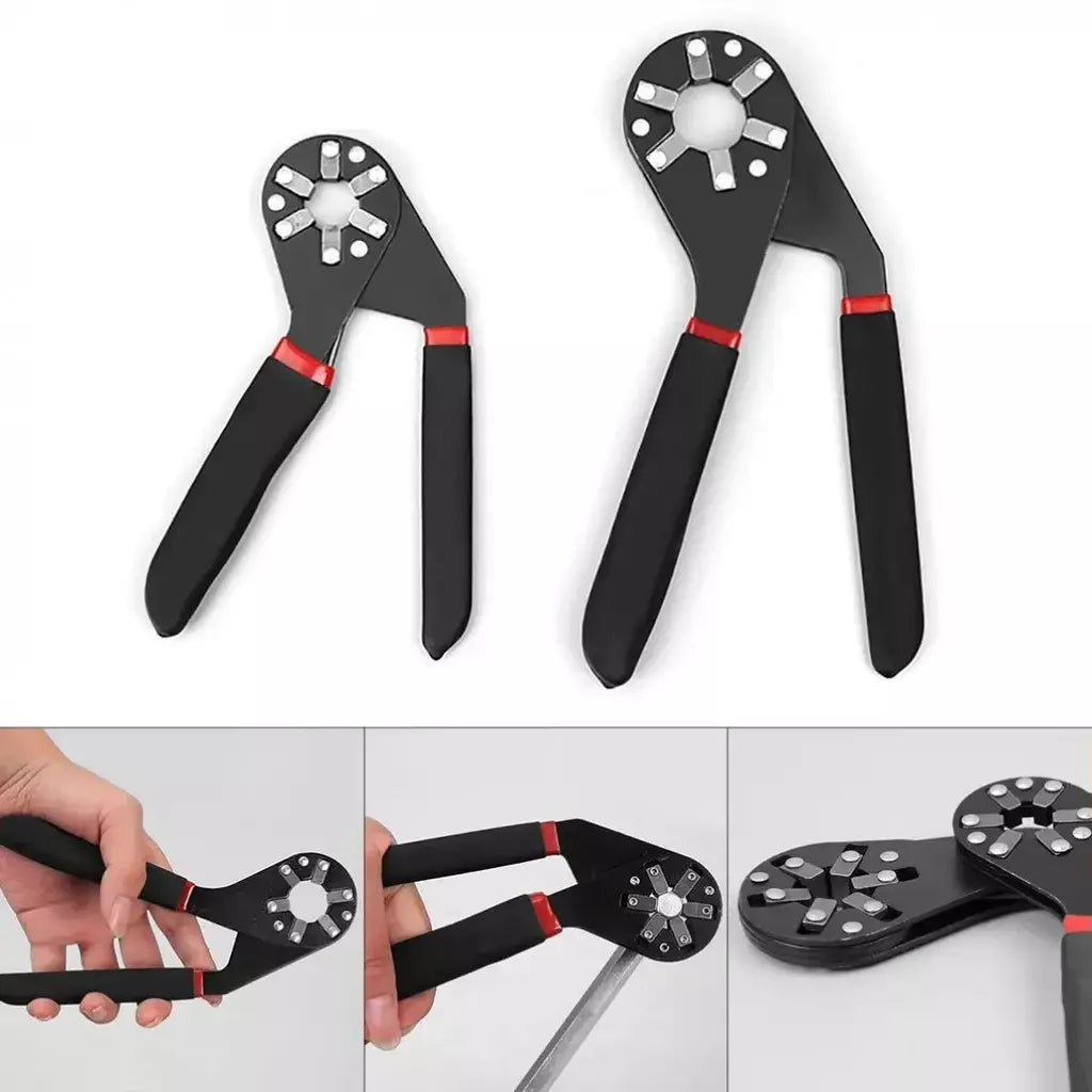 6/8 Polegada chave mágica manutenção doméstica ajustável torção mão aperto soquete exterior hexagonal ferramenta multifuncional