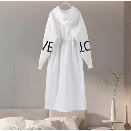 Casual longo retalhos casacos de malha feminino casual hoodies rendas até bolsos jaquetas femininas 2024 outono inverno nova senhora outerwears