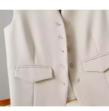 Colete vintage sem mangas feminino, Casacos elegantes, Casacos, Roupa casual, Monocromática, Streetwear, Primavera, Verão, Outono, Vestuário
