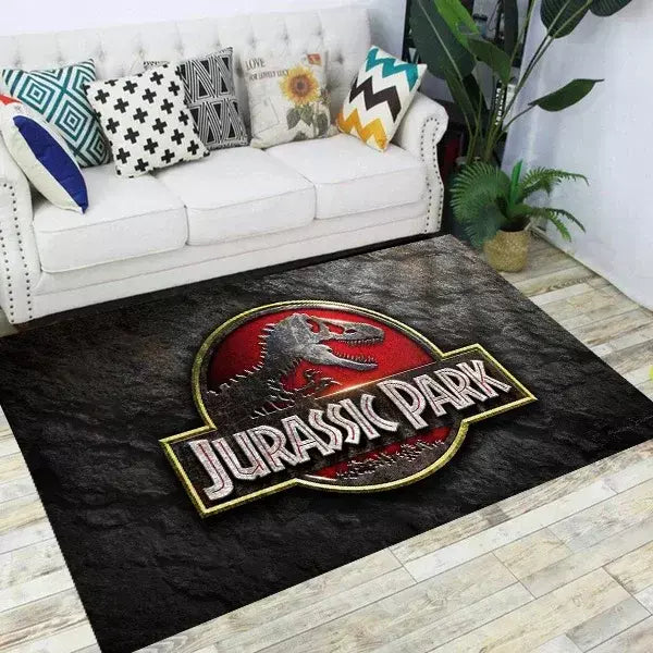 Jurassic park dinossauro dos desenhos animados tapetes antiderrapante área para sala de estar quarto pé almofada decoração, criança jogo tapete