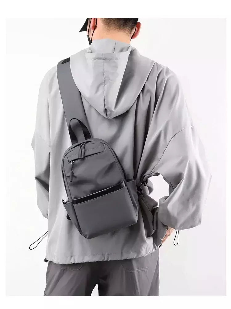 Bolsa de peito masculina, crossbody, mochila pequena, casual, marca, na moda, crossbody, para celular, novo, moda, Ins, 2024