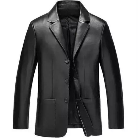 Blazers e ternos de couro masculinos, jaqueta marrom de alta qualidade, casacos de negócios, moda Premium, 2024