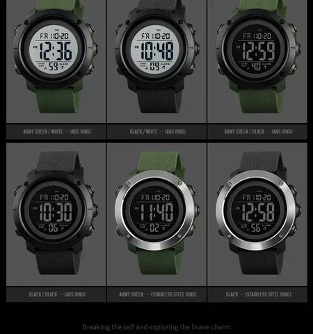 Skmei 1426 montre masculino despertador moda relógio digital relogio masculino esporte relógio masculino marca de luxo 5bar relógios à prova dwaterproof água
