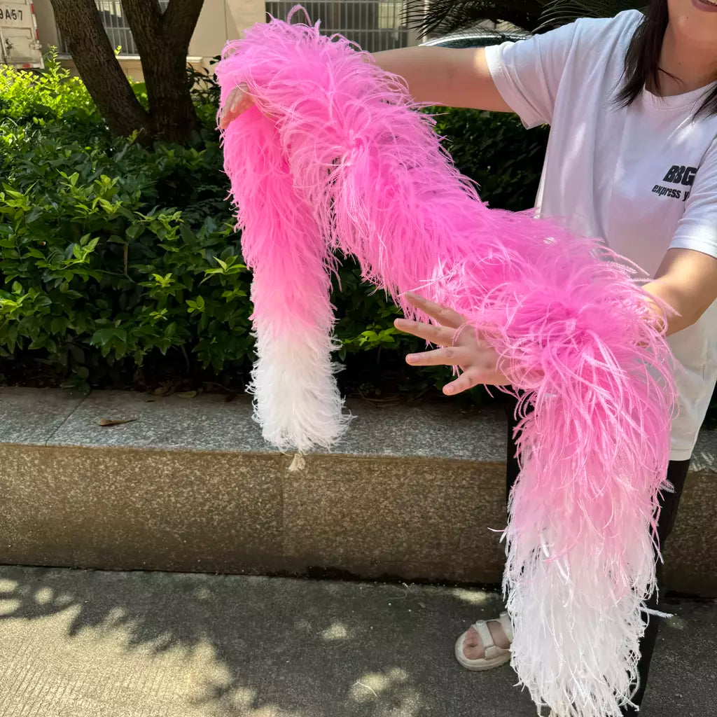 Boa de penas de avestruz arco-íris, 6/10/20 camadas, acessórios de festa fofos para mulheres, halloween, carnaval, cosplay, decoração de casamento, fantasia diy
