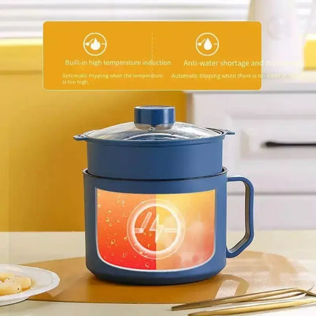 Panela elétrica de arroz multifuncional, 1,8l, pan de aquecimento, macarrão, ovos, sopa, vaporizador, antiaderente, eletrodoméstico