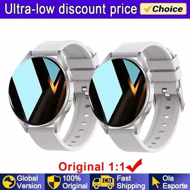 Samsung-Galaxy Smartwatch para homens e mulheres, monitoramento de saúde AMOLED, relógio impermeável, assistente de voz, chamada Bluetooth, relógio inteligente, 2022