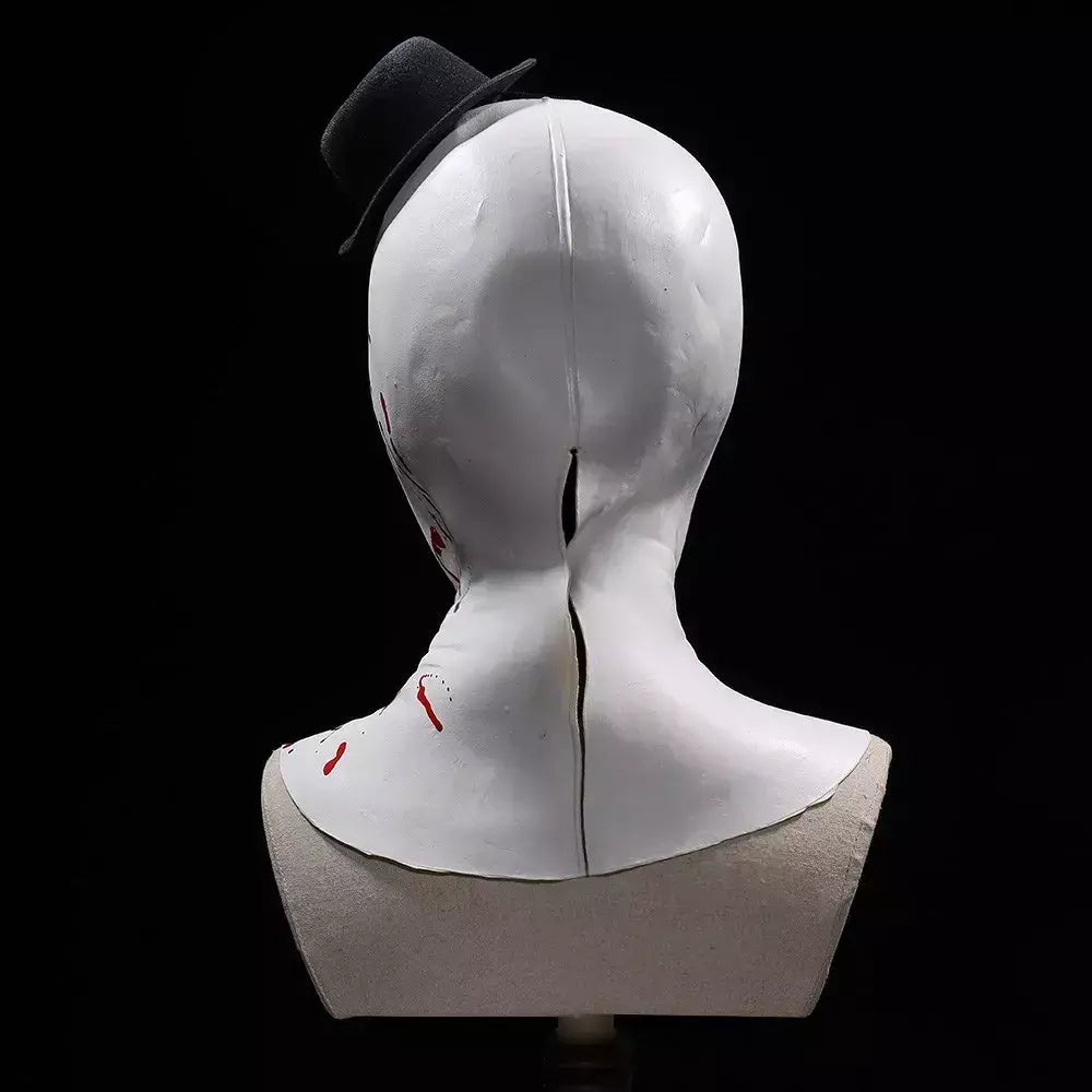 Horror Terrifier Palhaço Cosplay Máscara, Látex, Suave, Demônio, Mal, Coringa, Festa de Halloween, Fantasia, Adulto, Tamanho Único