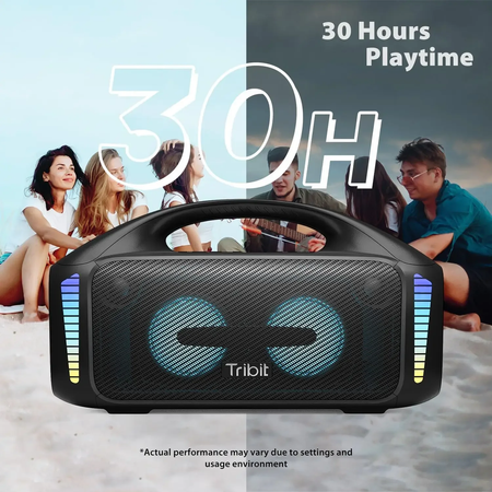 Tribit portátil bluetooth alto-falante 90w stormbox explosão ao ar livre sem fio alto-falante ipx7 à prova dwaterproof água festa acampamento alto-falante 30h playtime