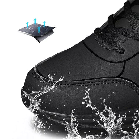 Novos homens tênis de corrida inverno quente masculino tênis antiderrapante respirável sapatos de caminhada rendas até sapatos casuais macios leves