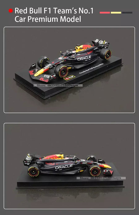 Bburago 1:43 2024 RB20 F1 Red Bull Racing TAG Heuer 2023 RB19 Miami # 1 Verstappen # 11 Brinquedo modelo fundido para carro em liga Perez