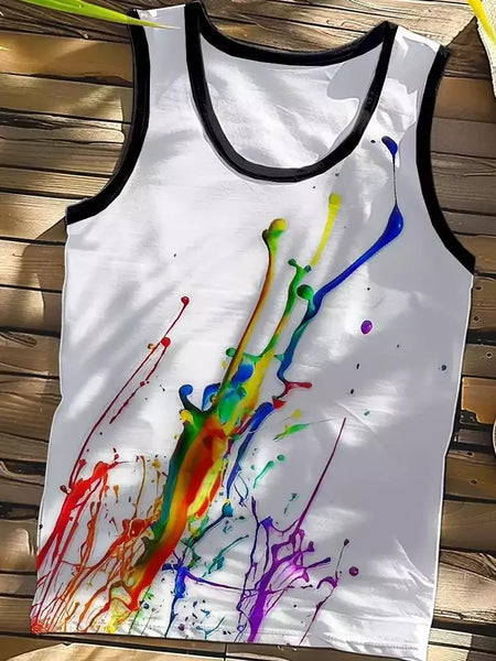 Camisola regata havaiana masculina, camiseta sem mangas, festa na praia, fitness ao ar livre, estampa 3D palmeira, verão, novo, 2022