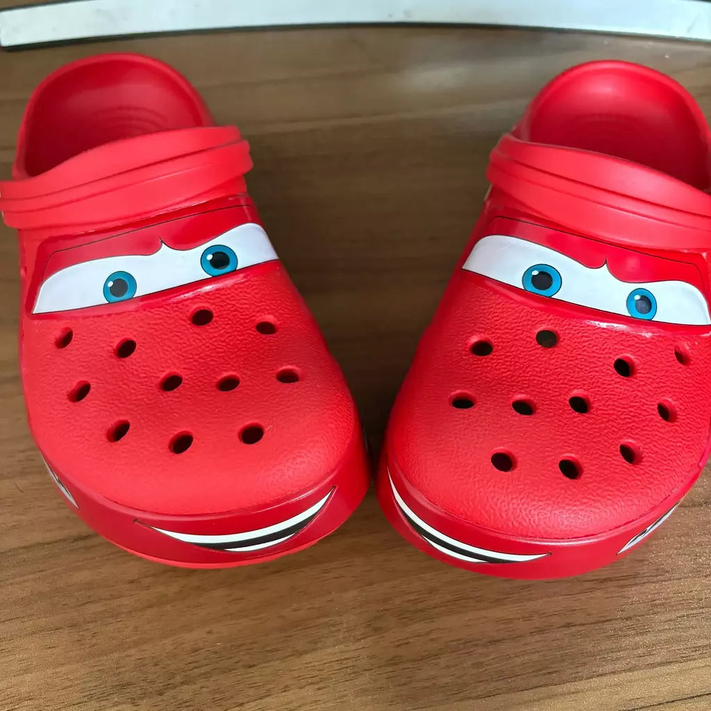 Disney mcqueens pixar dos desenhos animados sólido à prova dwaterproof água chinelos ao ar livre sandálias de areia casual respirável tornozelo-envoltório eva sapatos adultos presentes