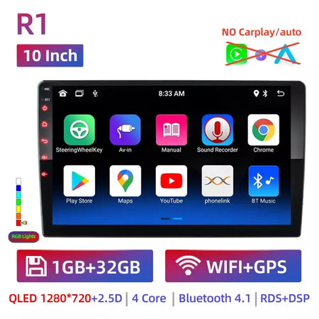 Android 13 2 din rádio do carro carpla auto 7 9 10 13.1 Polegada universal wifi gps áudio reprodutor multimídia para nissan toyota kia honda