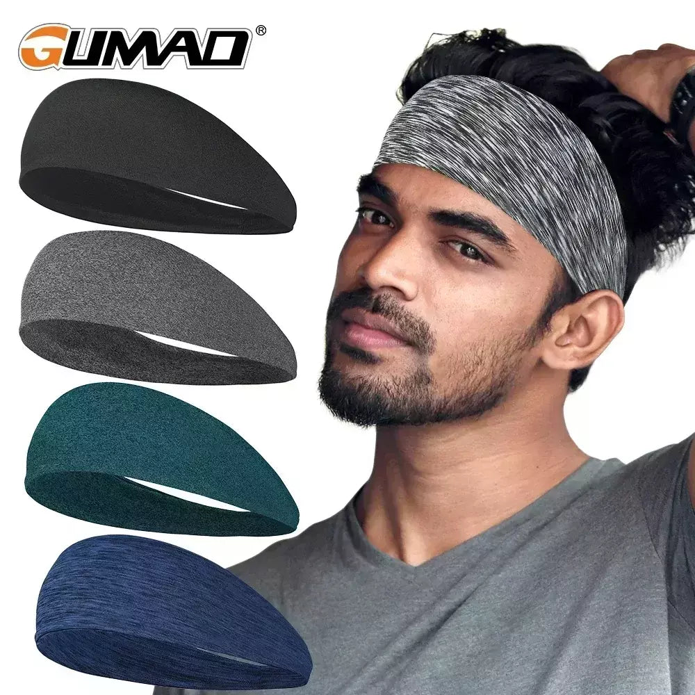 Elastic Absorbent Sports Headband para homens e mulheres, bandagem de cabelo, suor, corrida, fitness, ciclismo, corrida, tênis, ioga, academia