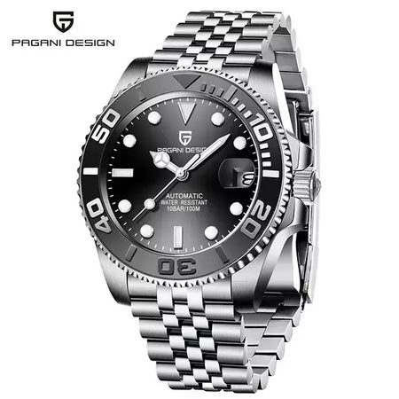 Pagani design esportes masculino relógio de pulso mecânico safira luxo relógio automático para homem aço inoxidável à prova dwaterproof água