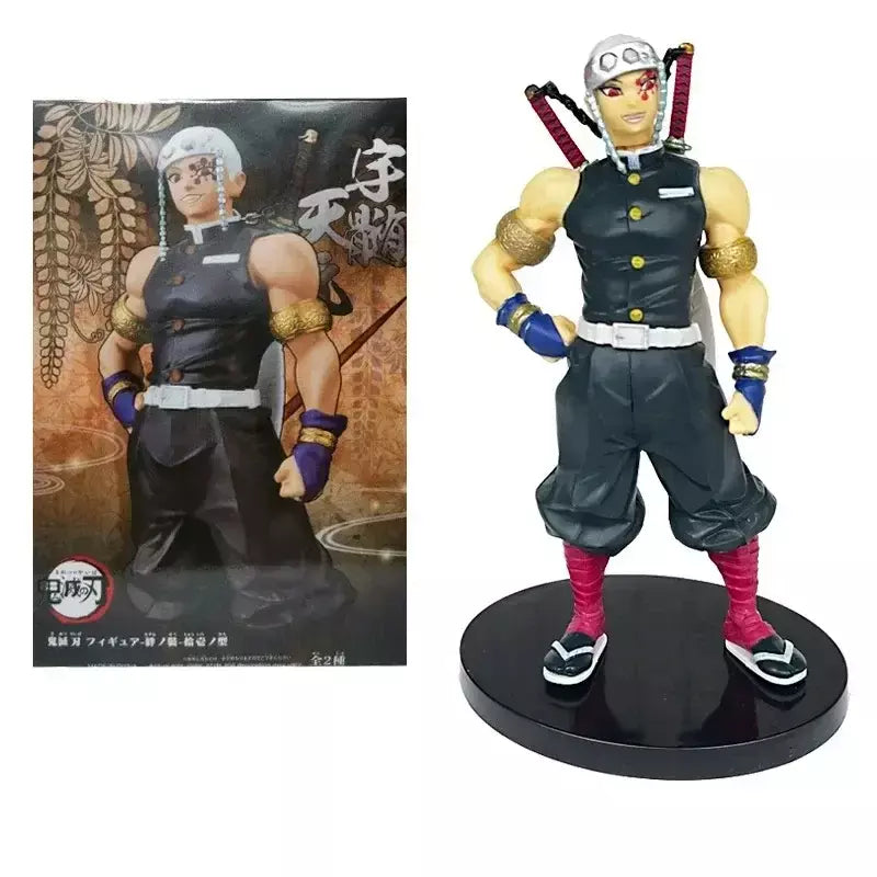 Anime figura demônio slayer figuras kimetsu não yaiba boneca tanjiro nezuko zenitsu estatueta inosuke guerreiro figura de ação modelo brinquedos