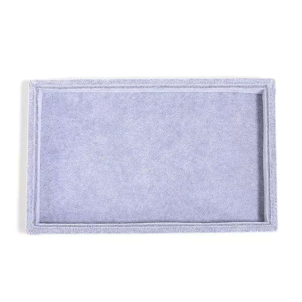 1 pc veludo bandeja de exibição de jóias anel brinco bandeja de armazenamento caixa de exibição de jóias colares pulseiras caixa de organização placa de armazenamento