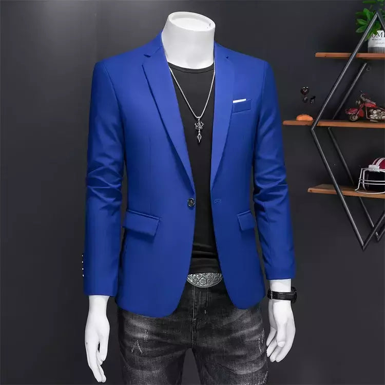 Blazer Casual de Negócios Masculino, Jaqueta Monocromática, Casacos Oversize, Smoking Masculino, Roupas de Marca, Roupas de Trabalho, Plus Size M-6XL