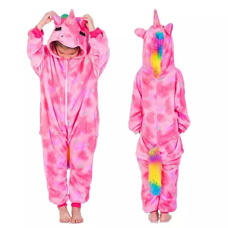 Kigurumi-Animal Onesies infantil, unicórnio, panda, macacão, pijama, anime, cosplay, fantasias, Natal, halloween, crianças, meninos, meninas