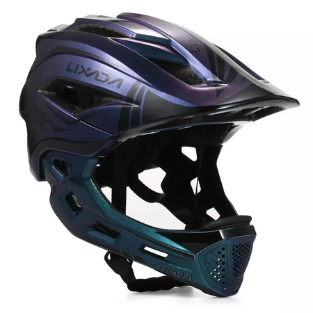 Lixada crianças 2-em-1 destacável capacete facial completo crianças esportes capacete de segurança da bicicleta equipamentos de proteção crianças capacete de ciclismo