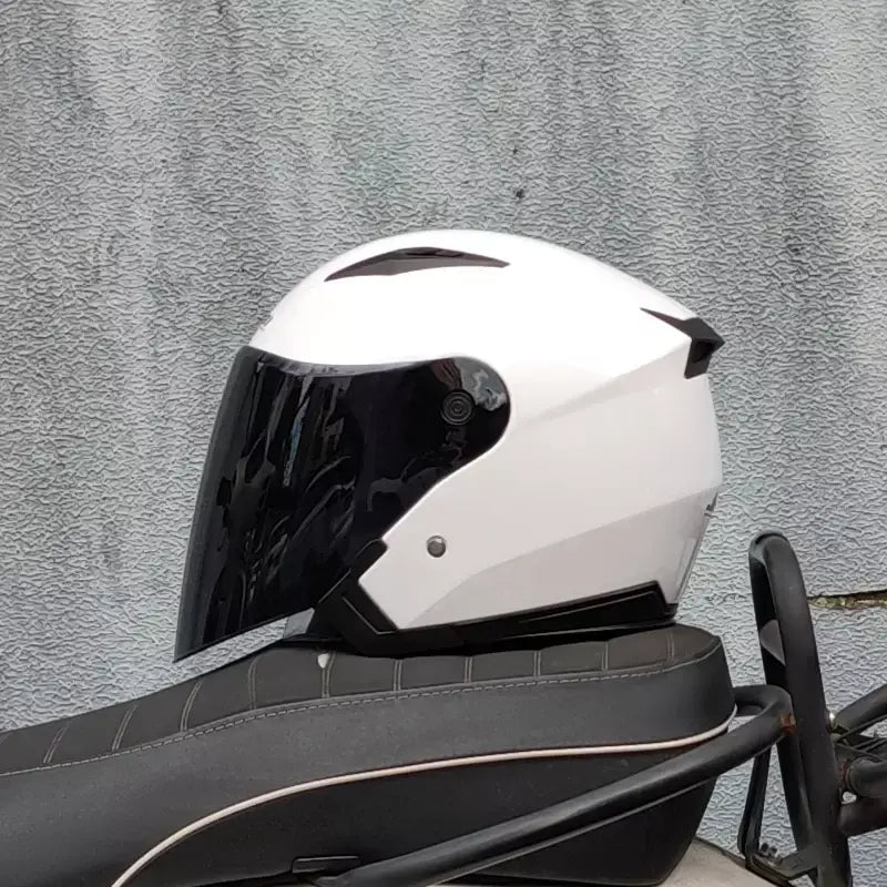 Homens motocicleta metade capacetes lente dupla scooter moto capacete casco aldeia equitação capacete de moto motocross capacetes-JIEKAI