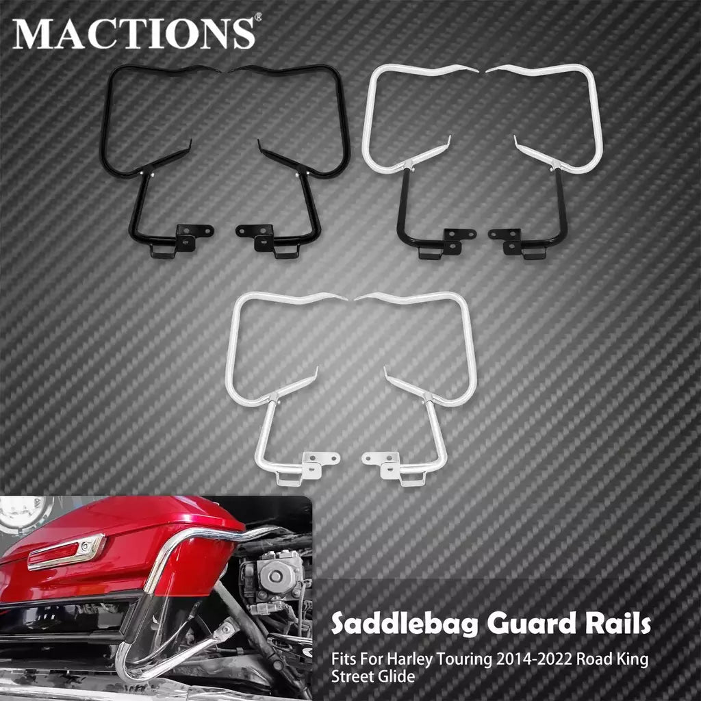 Alforje traseiro da motocicleta suporte barras de guarda kits barra de suporte de aço para harley touring cvo road electra street glide 2014-2022