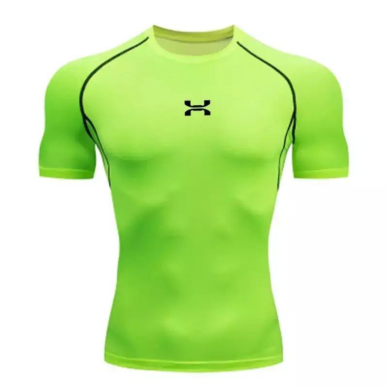 Camisa respirável Rashguard de compressão masculina, ajuste seco, camiseta esportiva MMA Fitness Gym, camisa de corrida, alta qualidade