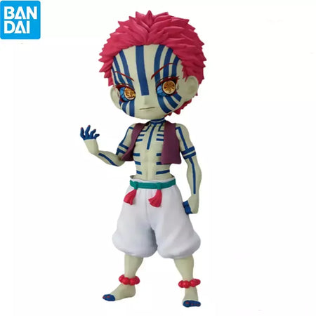 Bandai em estoque banpresto personagens originais de anime demon slayer q posket akaza prêmios kit de garagem modelo brinquedos de presente estático