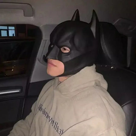 Máscara de morcego arnês material de látex cosplay chapelaria halloween noite dança festa adulto máscara de látex para homem anime