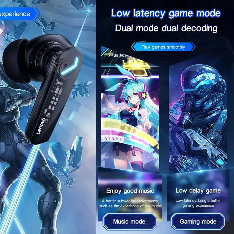 Lenovo-GM2 Pro 5.3 Fones de ouvido sem fio Bluetooth com microfone, fone de ouvido original, baixa latência auscultadores, HD Call, modo duplo, Gaming Headset