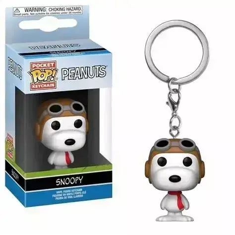 Funko pop novo chaveiro brinquedo amendoim charlie marrom snoopy brinquedo figuras bolso pop chaveiro bonito pingentes colecionáveis modelo brinquedos