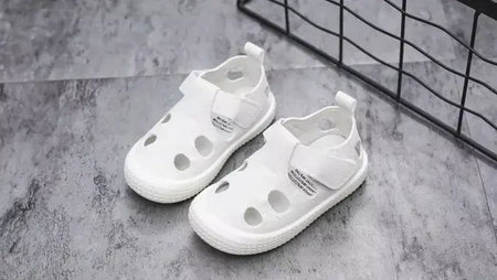 Crianças metade sandálias meninos esportes sapatos casuais recortes oco moda 2024 nova primavera verão crianças meninas sandálias 21-30
