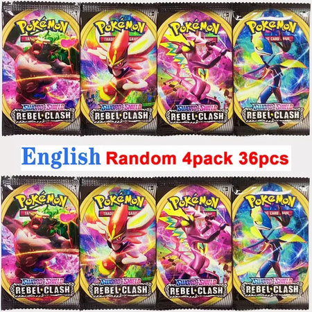 Novo 36/40 pçs caixa pokemon cartão escarlate & violeta evoluções prismáticas inglês impulsionador batalha carte negociação cartões de coleção presentes