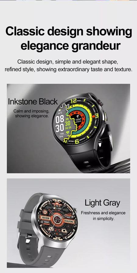 Novo relógio inteligente masculino tela de toque completa bússola bluetooth chamada lanterna esportes atividade fitness freqüência cardíaca à prova dwaterproof água smartwatch