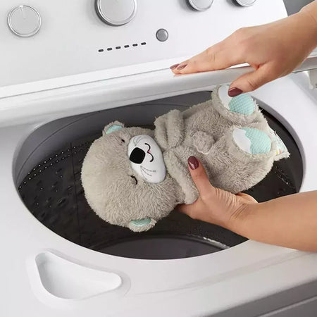 Baby Breath Bear Calmante Otter Plush Toy, Criança Calmante Música, Companheiro do sono, Som e Luz, Presentes de boneca