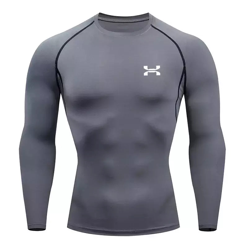 Camisa respirável Rashguard de compressão masculina, ajuste seco, camiseta esportiva MMA Fitness Gym, camisa de corrida, alta qualidade