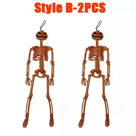 Esqueleto de forma humana de halloween de 40cm, esqueleto acessível, ossos de forma humana, decorações de herror de halloween, adereços de terror de casa assombrada