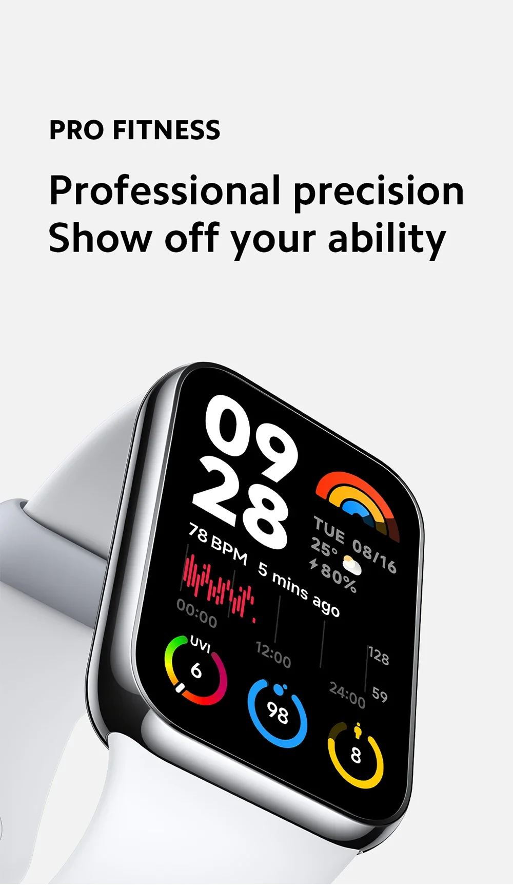 Versão global xiaomi mi band 8 pro pulseira inteligente 5atm à prova dwaterproof água 150 modos esportivos 1.74 "tela amoled gps oxigênio no sangue