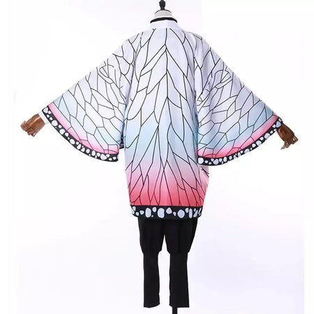 Anime kimetsu não yaiba kochou kochou shinobu cosplay traje demônio slayer kochou uniformes perucas cabelos halloween para crianças adulto
